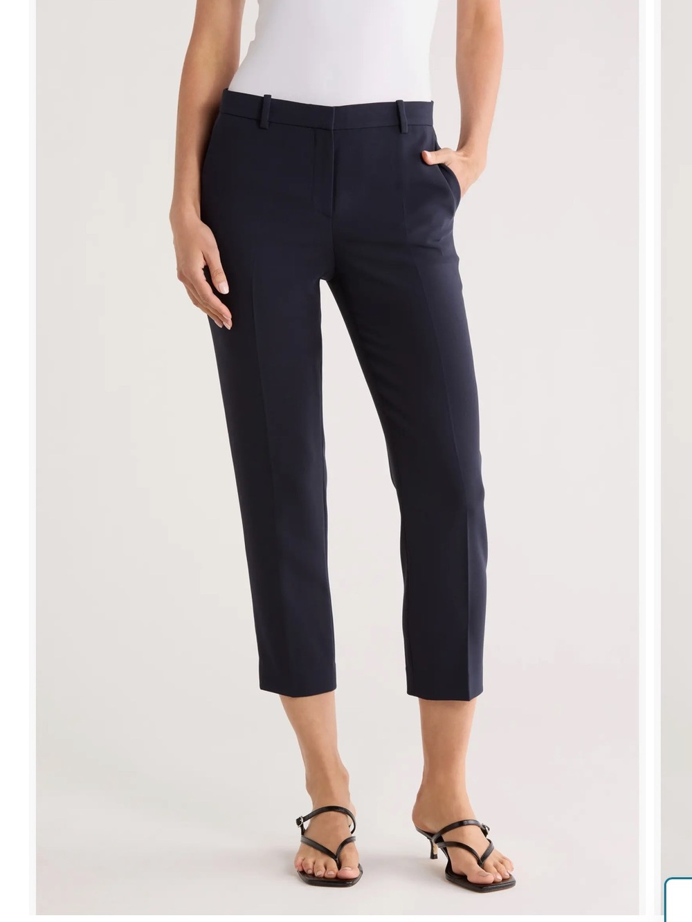 Theory Treeca Classic Suit Pants Trousers in Navy Size 10 NWOT